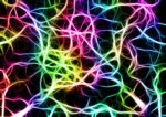 脳のニューロンが七色に描かれている